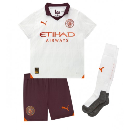 Manchester City Erling Haaland #9 Replika Babytøj Udebanesæt Børn 2023-24 Kortærmet (+ Korte bukser)